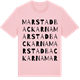 Pink Cotton t-shirt med Marstadbackarna ordlek t-shirt