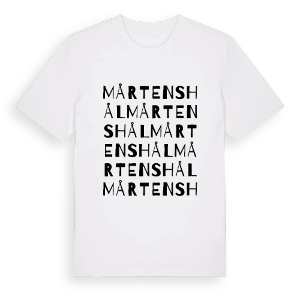Mårtens hål ordlek t-shirt – ekologisk bomull t-shirt från Pinshirt