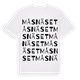 White t-shirt med Måsnäset ordlek t-shirt