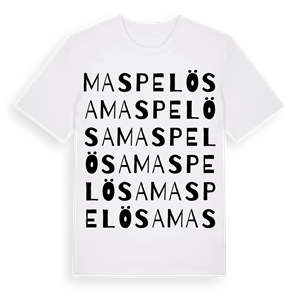 Maspelösa ordlek t-shirt – ekologisk bomull t-shirt från Pinshirt