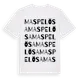 White t-shirt med Maspelösa ordlek t-shirt