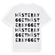 White t-shirt med Mästerbygget ordlek t-shirt