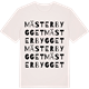 Vintage White t-shirt med Mästerbygget ordlek t-shirt