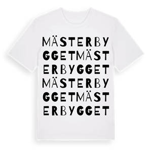 Mästerbygget ordlek t-shirt – ekologisk bomull t-shirt från Pinshirt