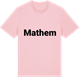 Pink Cotton t-shirt med Mathem fetstil t-shirt