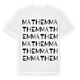 White t-shirt med Mathem ordlek t-shirt