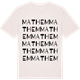 Vintage White t-shirt med Mathem ordlek t-shirt
