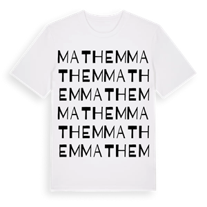 Mathem ordlek t-shirt – ekologisk bomull t-shirt från Pinshirt