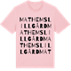 Pink Cotton t-shirt med Mathems Lillgård ordlek t-shirt
