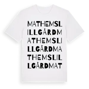 Mathems Lillgård ordlek t-shirt – ekologisk bomull t-shirt från Pinshirt