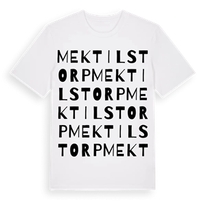 Mektilstorp ordlek t-shirt – ekologisk bomull t-shirt från Pinshirt