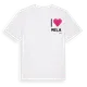White t-shirt med Jag älskar Mela t-shirt litet tryck