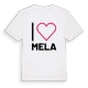 Jag älskar Mela t-shirt stort tryck