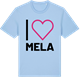 Blue Soul t-shirt med Jag älskar Mela t-shirt stort tryck