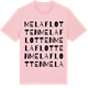 Pink Cotton t-shirt med Melaflotten ordlek t-shirt