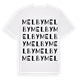 White t-shirt med Melby ordlek t-shirt