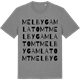 Mid Heather Gray t-shirt med Melby Gamla tomt ordlek t-shirt