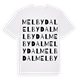 White t-shirt med Melbydal ordlek t-shirt