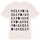 Vintage White t-shirt med Melbydal ordlek t-shirt