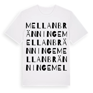 Mellanbränninge ordlek t-shirt – ekologisk bomull t-shirt från Pinshirt