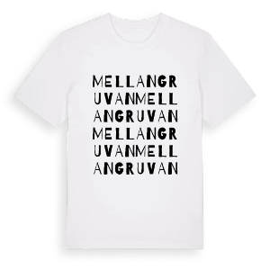 Mellangruvan ordlek t-shirt – ekologisk bomull t-shirt från Pinshirt