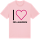 Pink Cotton t-shirt med Jag älskar Mellanudden t-shirt stort tryck