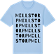 Blue Soul t-shirt med Mellstorp ordlek t-shirt