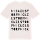 Vintage White t-shirt med Mickelstorp ordlek t-shirt