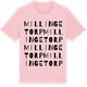 Pink Cotton t-shirt med Millingetorp ordlek t-shirt