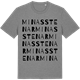 Mid Heather Gray t-shirt med Minas stenar ordlek t-shirt