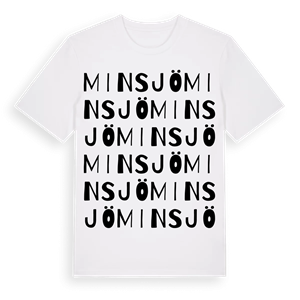 Minsjö ordlek t-shirt – ekologisk bomull t-shirt från Pinshirt
