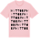 Pink Cotton t-shirt med Mittorp ordlek t-shirt