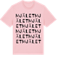 Pink Cotton t-shirt med Mjälet ordlek t-shirt
