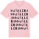 Pink Cotton t-shirt med Mjällerum ordlek t-shirt