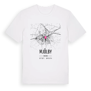 Mjölby karta t-shirt – ekologisk bomull t-shirt från Pinshirt