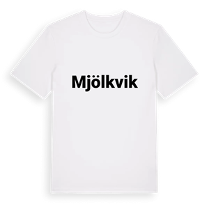 Mjölkvik fetstil t-shirt – ekologisk bomull t-shirt från PinShirt