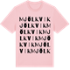 Pink Cotton t-shirt med Mjölkvik ordlek t-shirt