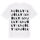 White t-shirt med Mjölkvik ordlek t-shirt