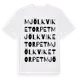 White t-shirt med Mjölkviketorpet ordlek t-shirt