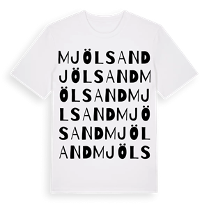Mjölsand ordlek t-shirt – ekologisk bomull t-shirt från Pinshirt