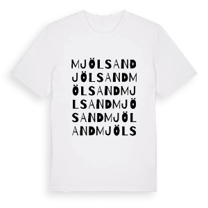 Mjölsand ordlek t-shirt – ekologisk bomull t-shirt från PinShirt