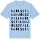 Blue Soul t-shirt med Mjölsefall ordlek t-shirt