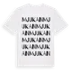 White t-shirt med Mjukan ordlek t-shirt