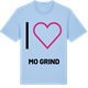 Blue Soul t-shirt med Jag älskar Mo grind t-shirt stort tryck