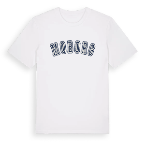 Moborg college t-shirt – ekologisk bomull t-shirt från Pinshirt