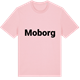 Pink Cotton t-shirt med Moborg fetstil t-shirt
