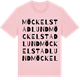 Pink Cotton t-shirt med Möckelstadlund ordlek t-shirt