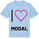 Blue Soul t-shirt med Jag älskar Modal t-shirt stort tryck