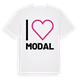 White t-shirt med Jag älskar Modal t-shirt stort tryck