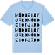 Blue Soul t-shirt med Möddebofjärd ordlek t-shirt